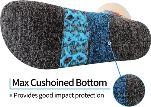 BIOAUM Men's Athletic Socks - Comfortable Cotton Quarter Socks for Running | Size 10-13, 6 Pairs