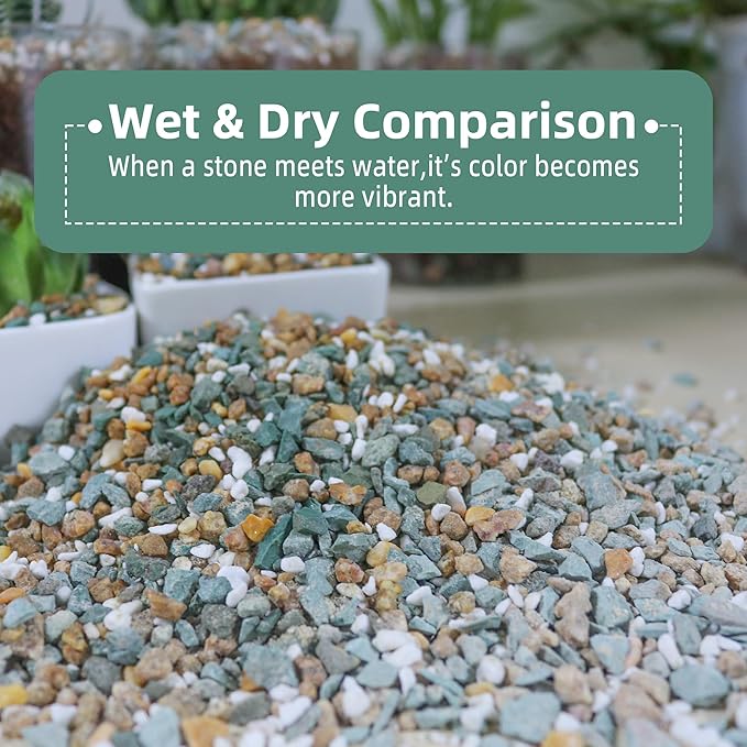 18lb Mix Rocks for Plants in Door -Mix Perlite,Maifanitum Stones,Zeolites Rocks for Bonsai Succulent Cactus Potting Soil and Vase Fillers, Fairy Gardening,Top Dressing