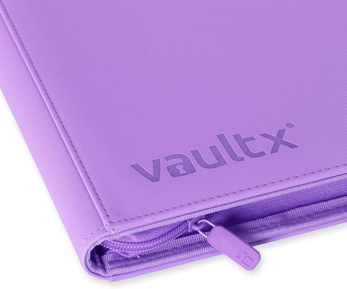 Vault X 9 Pocket Trading Card Binder - Premium Exo-Tec Material, Holds 360 Cards, 20 Side-Loading Pages | Purple