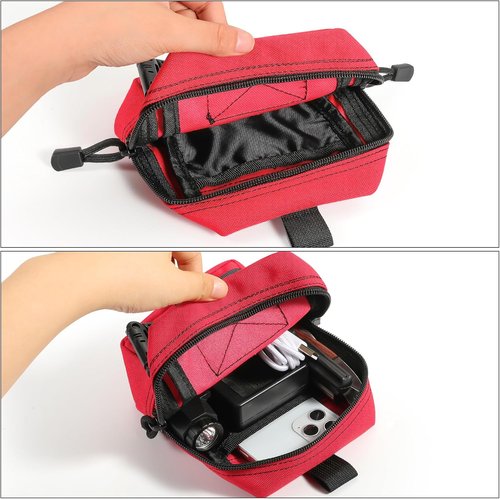 FRTKK Tactical Molle Pouches - Compact Water-Resistant EDC Utility Bags (2 Pack)