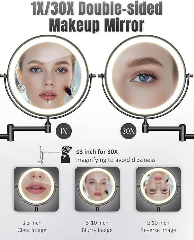 Wall Mounted Makeup Mirror