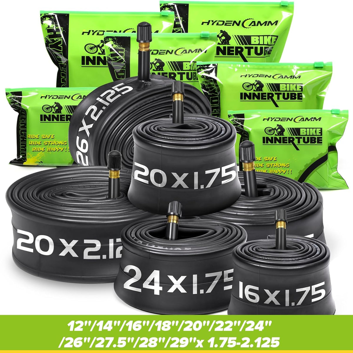 Skiennix Bike Inner Tube - 20/26" Butyl Tube with 35mm AV Schrader Valve & 2 Tire Levers | Durable & Versatile