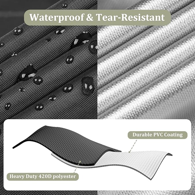 KylinLucky Outdoor Patio Sofa Cover fit 58 x 32.5 x 31 inch, 57 x 31.5, 56 x 31 Waterproof Weatherproof Heavy Duty 420D Garden Furniture Cover for Outside Sofa Couch