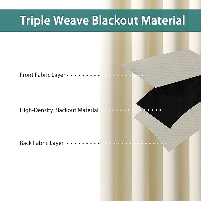 BONZER Room Divider Blackout Curtain Wide Room Darkening Total Privacy Wall