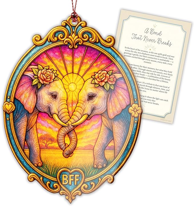 Friend gifts for women - friendship gifts for women - Elephant gifts for girls - Friend ornaments - Christmas ornament 2025 - White elephant gifts - Xmas Tree Funny Decoration, Exchange