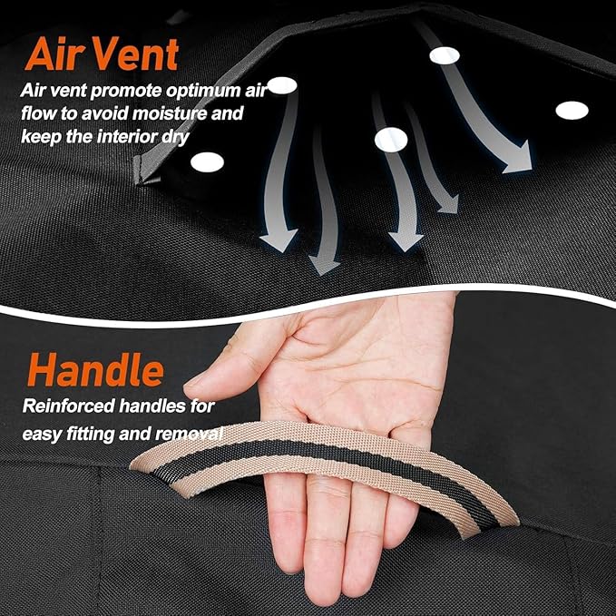 Griddle Cover for Blackstone 36" Griddle,Upgraded Rip-Proof&Waterproof 900D Flat Top Grill Cover,Windproof 1528 Grill Cover for Blackstone and More 4-Burner Griddle with Straps and Air Vent