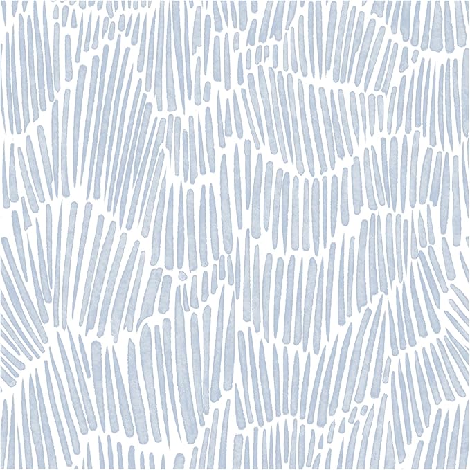 Theper Blue Wallpaper 17.3"×118" Modern Striped Peel and Stick Wallpaper Boho