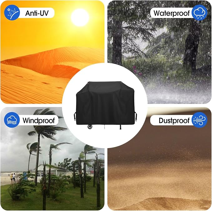 BBQ Grill Cover for Charbroil Pro Series 463281024, Waterproof 600D Outdoor Propane Barbecue Covers Smoker Covers- 62" L x 24" W x 47" H
