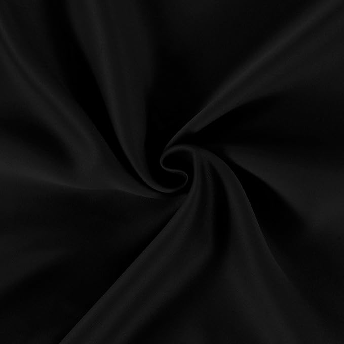 LEMOMO Black Blackout Curtains 34 x 84 Inch Length/Set of 2 Curtain