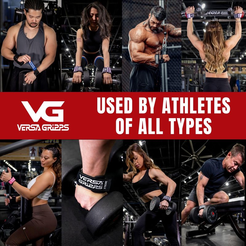 Versa Gripps Pro, Made in USA, Wrist Straps for Weightlifting Alternative, Best Training Accessory, XS, Black