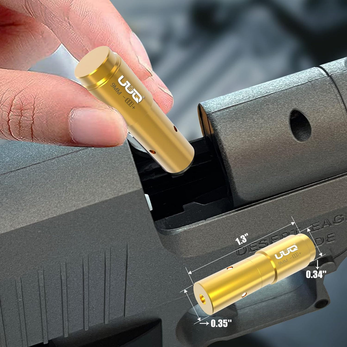 UUQ Laser Bore Sight - Red/Green Dot Beam for 9mm, .223 Rem, 5.56 NATO, .243, .308 & 12 Gauge Rifles