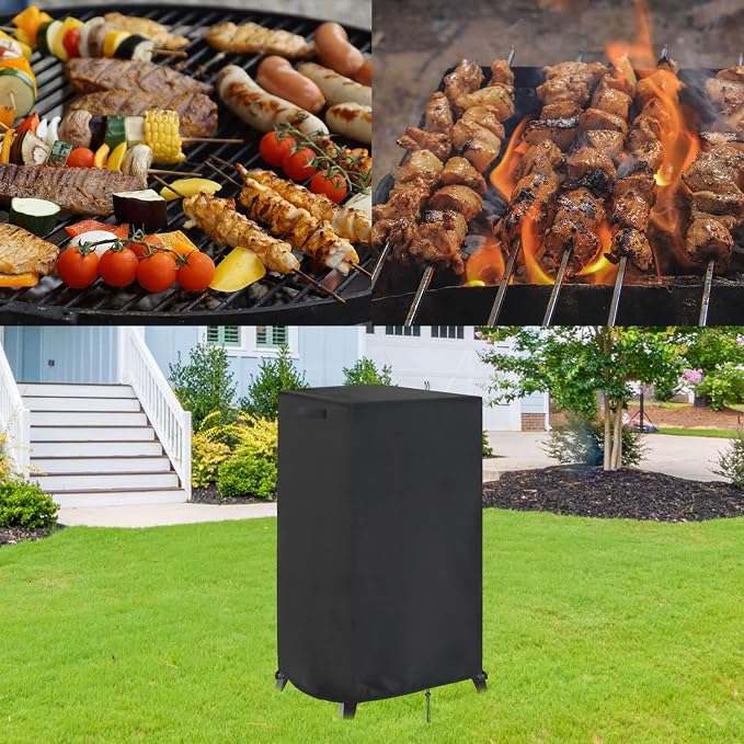 Smoker Cover Fit for East Oak Ridgewood Pro 30" Electric Smoker, Waterproof Grill BBQ Cover Vertical Smoker Covers-19 D x 18" W x 45" H