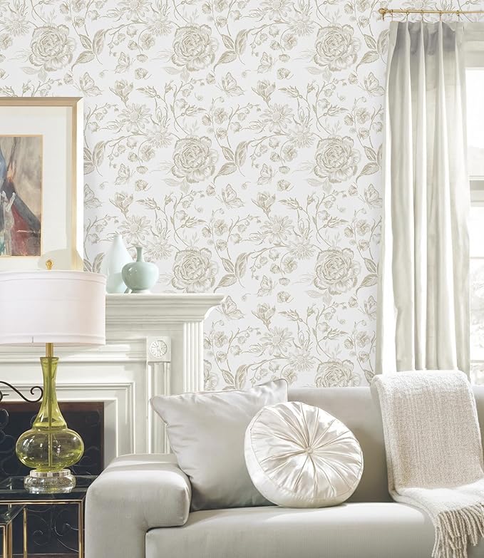 Yasinet Peel and Stick Wallpaper Boho Floral Wallpaper Vintage Floral Contact