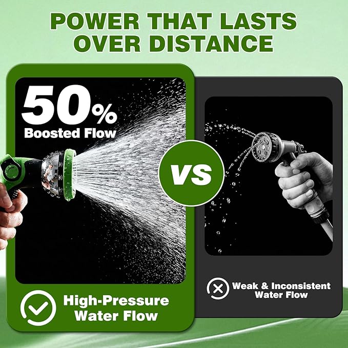 Retractable Garden Hose Reel 100FT x 1/2 in, Wall Mount Water Hose Reel for Outside with Auto Rewind, Tangle-Free Guide, 180° Swivel Bracket, Lock at Any Length, High-Pressure Flow, 10-Pattern Nozzle