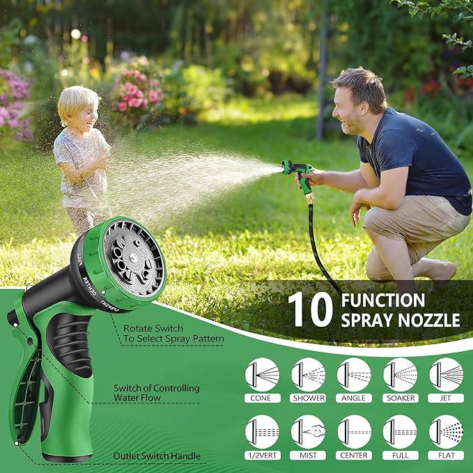 150 FT Non-Expanding Garden Hose, 2026 New Upgrated Non-Expandable Garden Water Hose - Ultra-Light & Flexible Burst-Resistant, Kink-Free Garden Hoses, All-Weather Use for Lawns, Gardens,Outdoor
