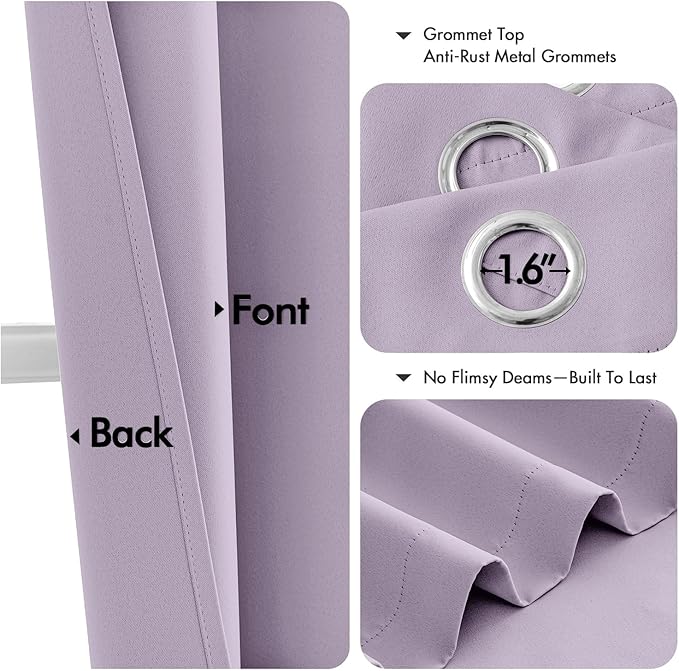 MIULEE Blackout Curtains for Bedroom Living Room 2 Panels, Thermal Insulated