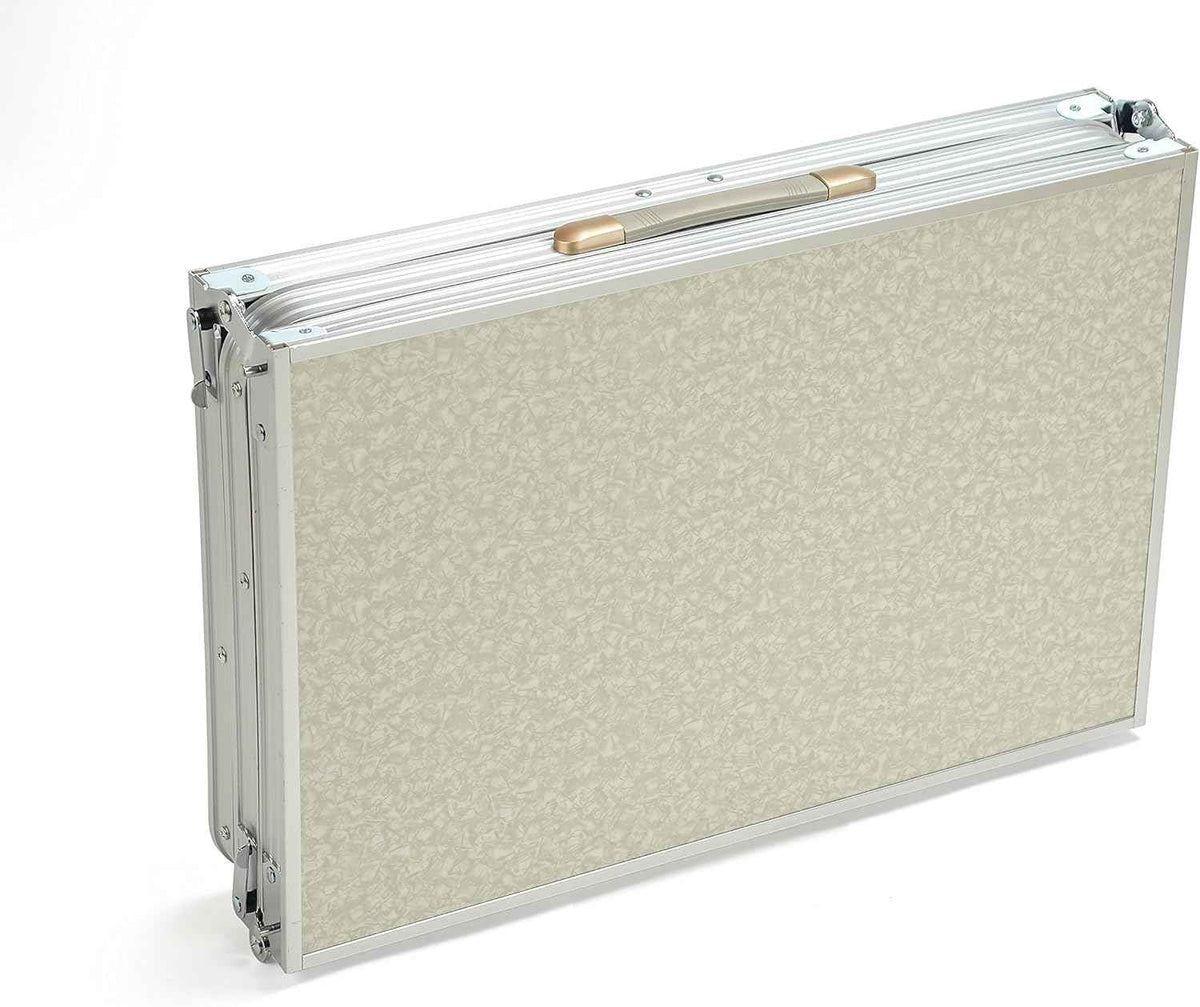 Portable Adjustable Aluminum Folding Table - Lightweight & Versatile for Outdoor Use