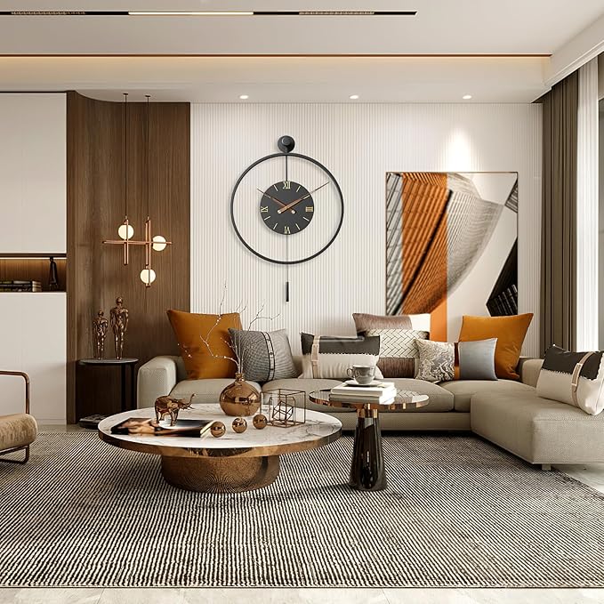 30.7×20 Inch Large Modern Decorative Wall Clocks