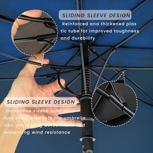 Golf Umbrella by [Brand Name] - Extra Large 72 Inch Double Canopy, Windproof & Waterproof, Automatic Open