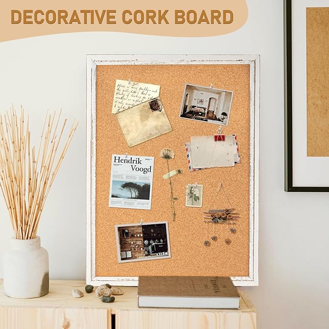 DOLLAR BOSS White Cork Board for Wall