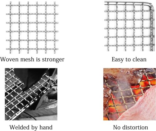 DZRZVD-The Bushcraft Backpacker's Grill Grate - Welded Stainless Steel Mesh (Camping Fire Rated)