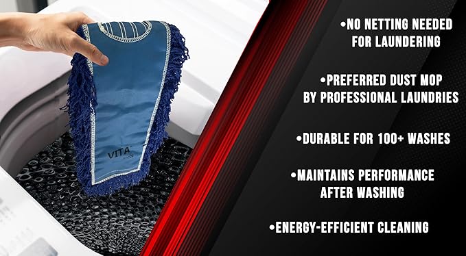 Ultimate Dust Mop Kit: Industrial-Grade Performance, Heavy-Duty Frame, Telescopic Handle - Blue 24 Inch