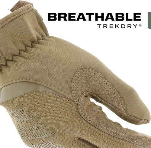 Mechanix Wear FastFit Tactical Gloves - Durable Touchscreen Work Gloves for Men | Flexible Grip, Brown, Large