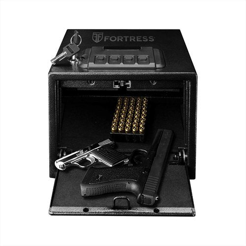 Fortress P2EA Small Personal Pistol Safe with Electronic Lock - Secure Black Storage