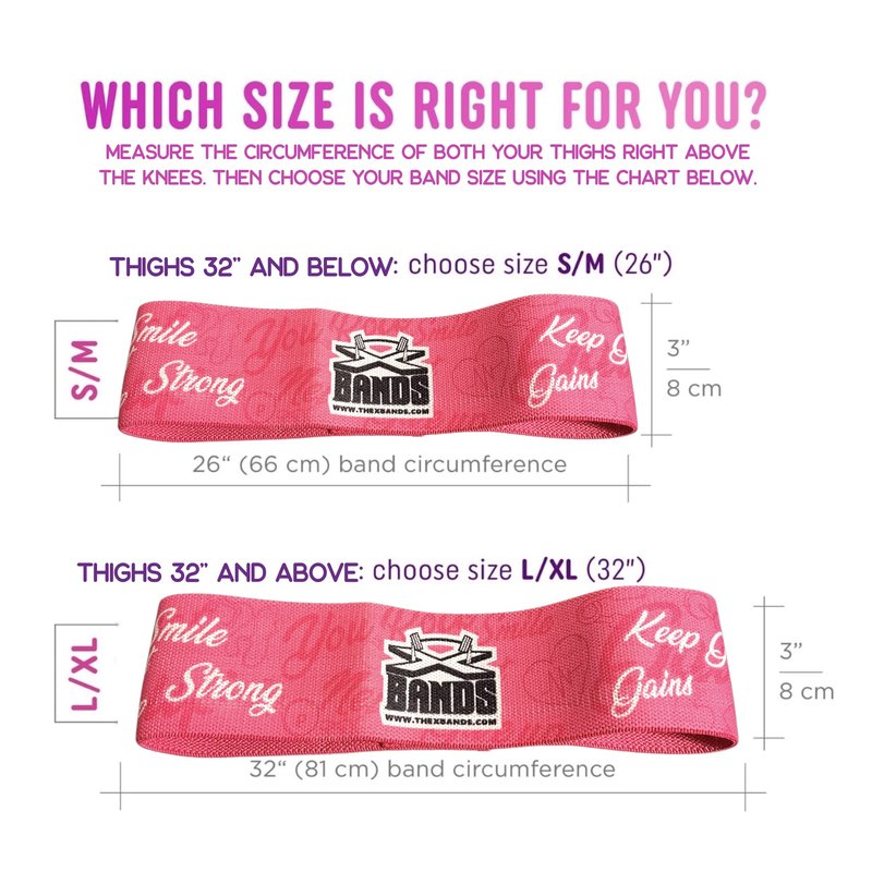 THE X BANDS Booty Bands - Heavy Resistance Bands - Booty Band - Yoga Bands - Legs Workout - Yoga Burn Booty Challenge - Butt Builder - Booty Loop Bands - Resistance X Bands - 40 lb Pink L/XL