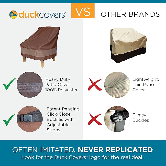 DUCKCOVERS Ultimate Waterproof 93 Inch Patio Sofa Cover, Patio Furniture Covers