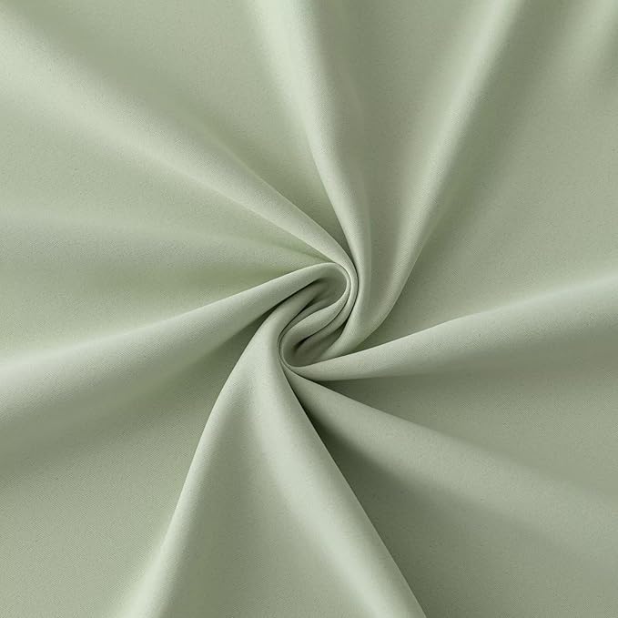 IGEMAEVE Sage Green Curtains 96 Inch Length 2 Panels Set, Light Filtering