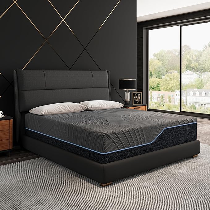 14 Inch Firm Queen Mattress in a Box, Copper Memory Foam Mattress with Cooling Cover, Relieving Pressure & Back Pain, Fiberglass-Free, CertiPUR-US Certified, Foam Made in USA, 60"x80"x14"