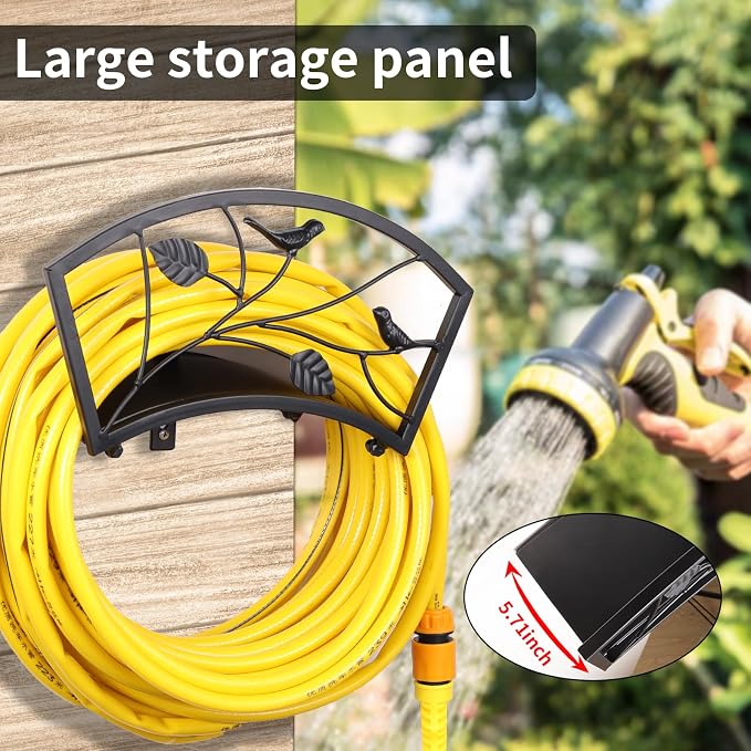 Garden Hose Holder Wall Mount - Outdoor Hose Hanger Rack Organizer XMANTSEA | Hose Hanger, Hose Rack, Hose Organizer, Wall Mounted, Heavy Duty, Rust Proof, for Outside Garden Yard