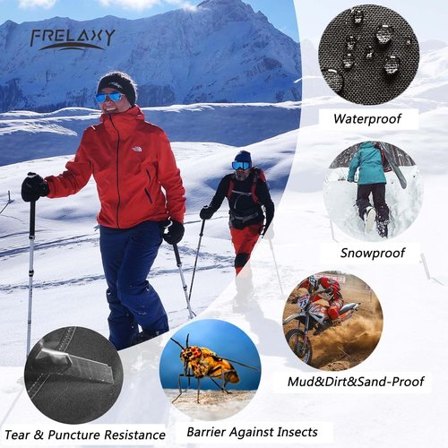 Frelaxy Leg Gaiters - Ultra High-Performance Waterproof Hiking Gaiters | Adjustable Rubber Foot Strap