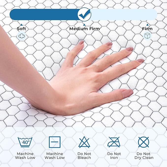 Odorless Foldable Mattress Queen 80" x 60" x 4", 4 Inch Folding Foam Mattress with Storage Bag, Trifold Memory Foam Mattress for RV, Guest Bed