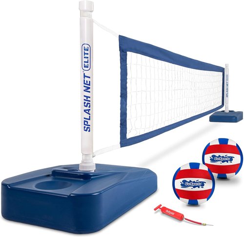 GoSports Splash Net Elite Pool Volleyball Game - Adjustable Water-Weighted Bases for Inground Pools