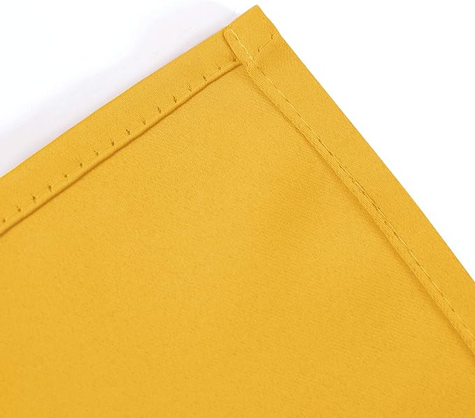 LEMOMO Yellow Thermal Blackout Curtains/52 x 95 Inch/Set of 2 Panels Room