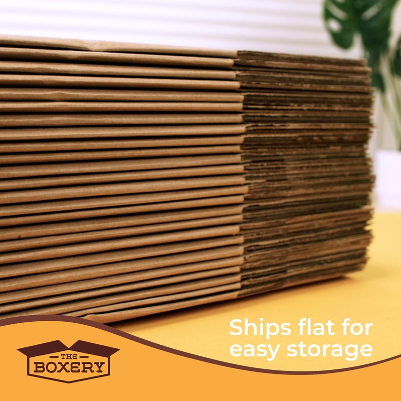 The Boxery 9"x6"x5" Brown/Kraft Corrugated Cardboard Shipping Boxes 25-Pack | Mailing, Packing, Moving & Storage for Business/Home – Durable - Eco-Friendly, Recyclable - Made in the USA