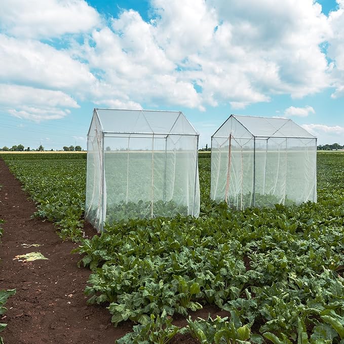 Garden Insect Netting for Raised Beds Extra Large Fruits Tree Netting Pest Barrier White Ultra Fine Mesh Row Bed Covers Net for Vegetable Fruit Protection from Insect Bird Animals(20 x 33 ft)