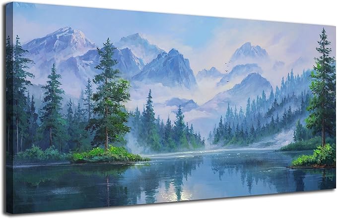 Ardemy Large Landscape Wall Art Nature Canvas Textured Forest Scenery Pictures
