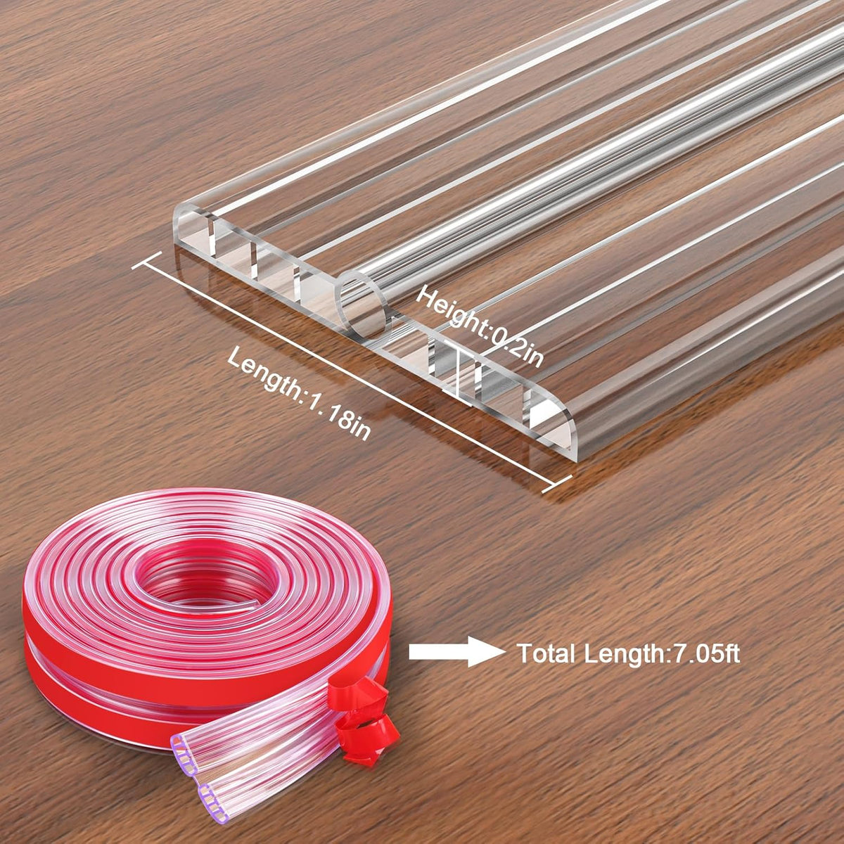 HOMREALM Baby Proofing 7.05ft Long (1.18" Wide) Corner Guards Furniture Corner & Edge Safety Bumpers Corner Covers Protectors Baby Proof Bumper & Cushion to Cover Sharp Furniture & Table Edges