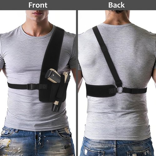 Accmor Concealed Carry Shoulder Holster - Universal Neoprene Vest for 1911, Glock 19, M&P Shield 9mm & More