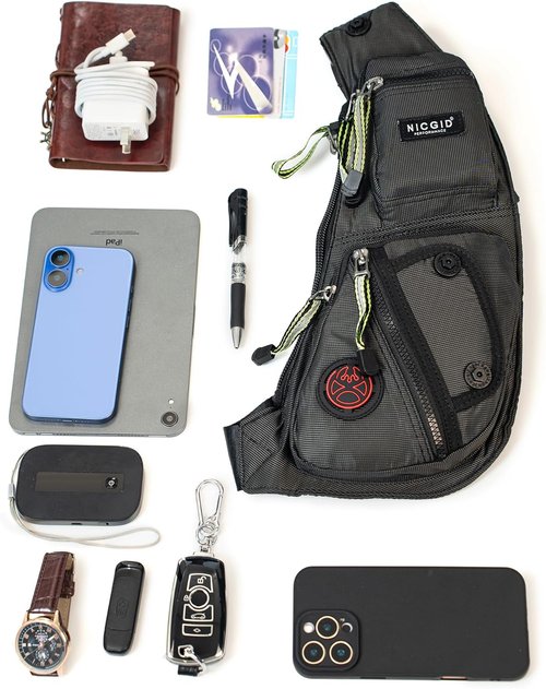 NICGID Sling Bag - Versatile Crossbody Backpack for Men & Women | Casual Daypack, Stylish & Functional