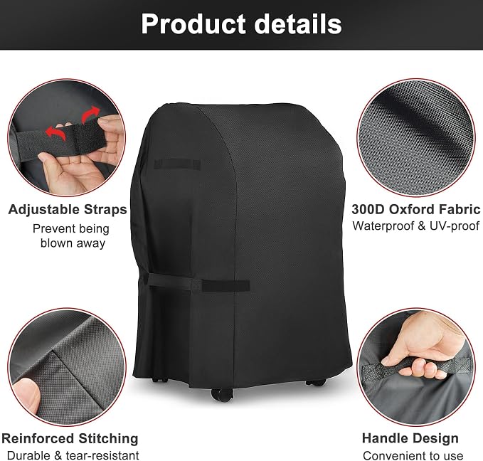 LBTING Grill Cover, 40-inch Heavy Duty 300D Oxford Waterproof Windproof UV Resistant BBQ Gas Grill Cover for Outdoor Barbecue Fit Most Brands Weber, Brinkmann, Char Broil, Holland