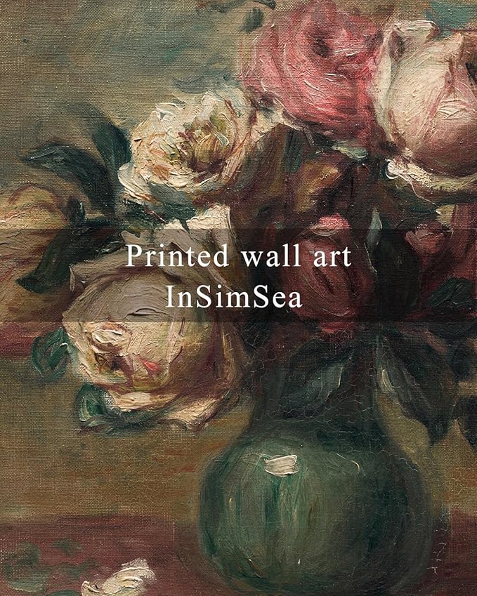 InSimSea Framed Wall Art for Living Room Flower Art Home Decor Framed Vintage Botanical Prints Rustic Farmhouse Wall Decor Mid Century Modern Decor Art Prints Floral Home Decor for Bedroom 11x14in