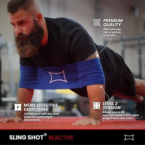 Mark Bell Reactive Sling Shot for Bench Press, Dips & Push-Ups - Level 2 Tension