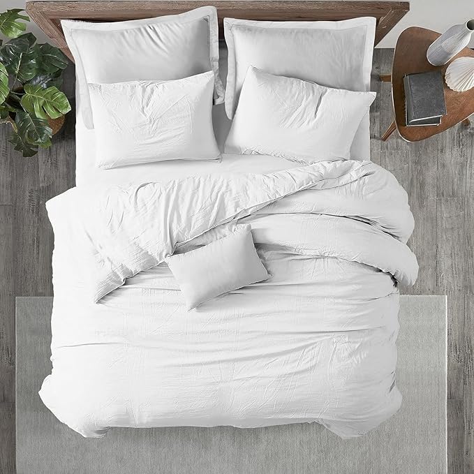 Kotton Culture 3 Pc Queen Size Duvet Cover Set -100% Egyptian Cotton Sateen 600 Thread Count Ultra Soft Premium Durable Comforter Cover Zipper Closure & Corner Ties (White, Queen/Full 90" X 90")