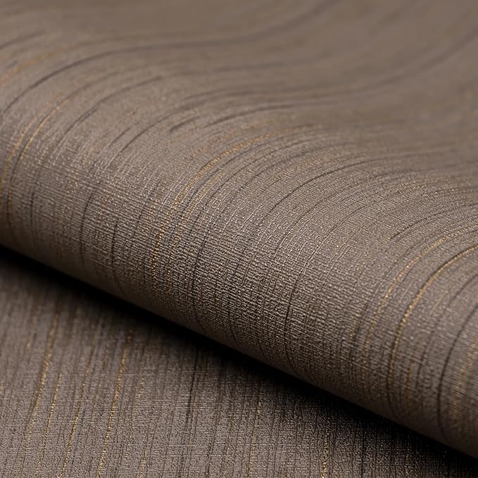 Brown Grasscloth Peel and Stick Wallpaper Texture Contact Paper A Set of 15.7"