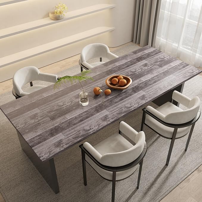 TANONE Wood Contact Paper Peel and Stick Wallpaper Gray, Self Adhesive
