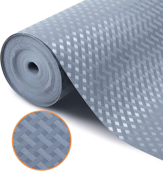 Shelf Liners for Kitchen Cabinets Refrigerator Liners Waterproof & Oil-Proof Kitchen Cupboard Liner Non-Slip Drawer Mats EVA Material Non Adhesive Fridge Mats for Shelves 17.3 x 78.7 Inches